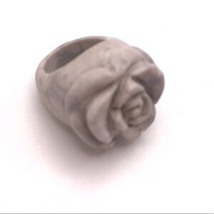 Resin Acrylic Jade Floral Ring